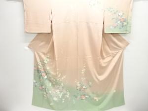 作家物　手描き友禅　枝花模様訪問着